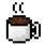 Pixel art coffee mug